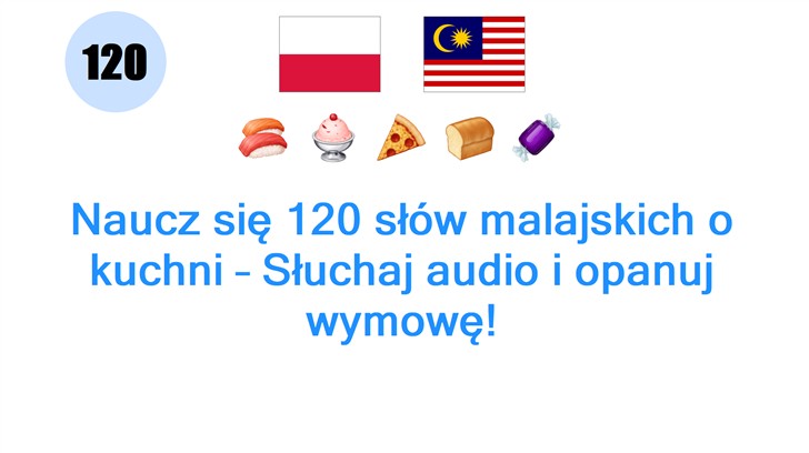 Naucz się 120 słów malajskich o kuchni – Słuchaj audio i opanuj wymowę!